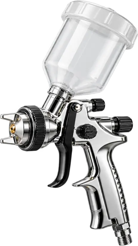 Conventional gravity feed spray gun, studio render